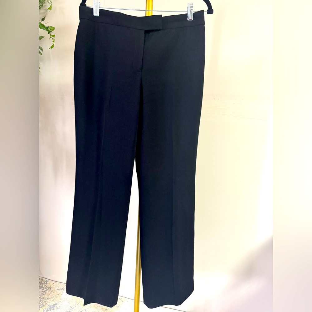 Anne Klein Classic Polished Black Wide-Leg Suit Pants - Size 10